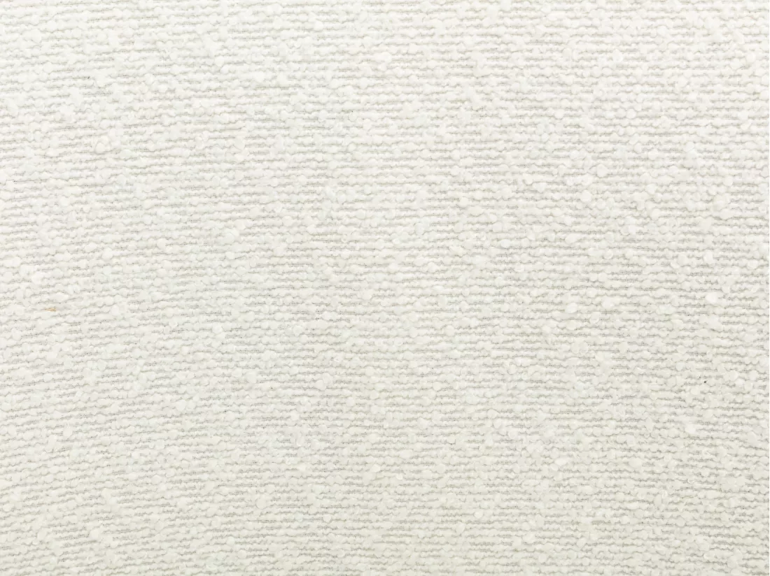 Fauteuil pivotant en tissu bouclette blanc VEREIDE