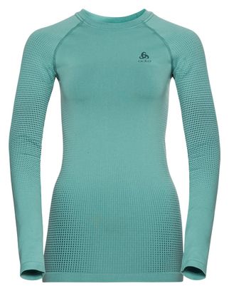 Maillot Manches Longues Odlo Performance Warm Eco Bleu Femme