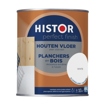 Histor Perfect Finish houten vloer zijdeglans 7000 wit 750 ml