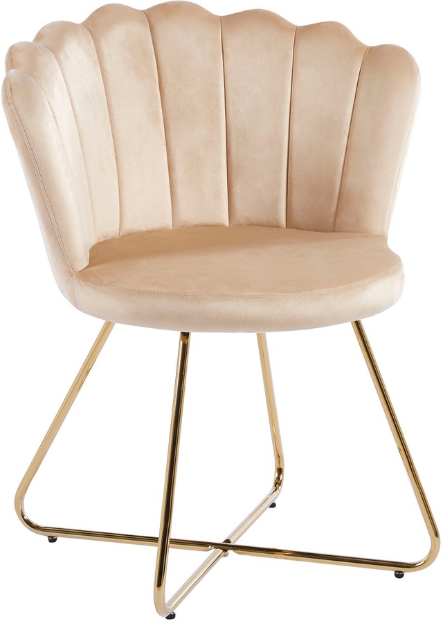 SalesFever Polsterstuhl »Komfortabler Stuhl im eleganten Design« (Set) 2 Stk.Muschel-Design
