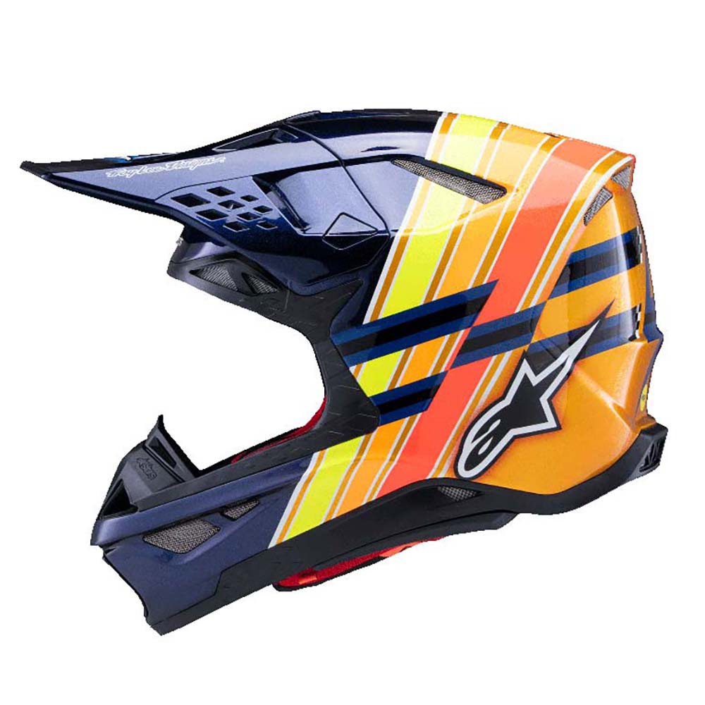 Alpinestars - Casque S-M10 TLD Edition 25 Bleu foncé / Orange / Jaune fluo / Rouge