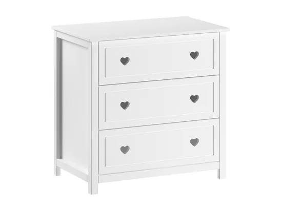 Lit bébé 60x120 et commode à langer Amori Blanc