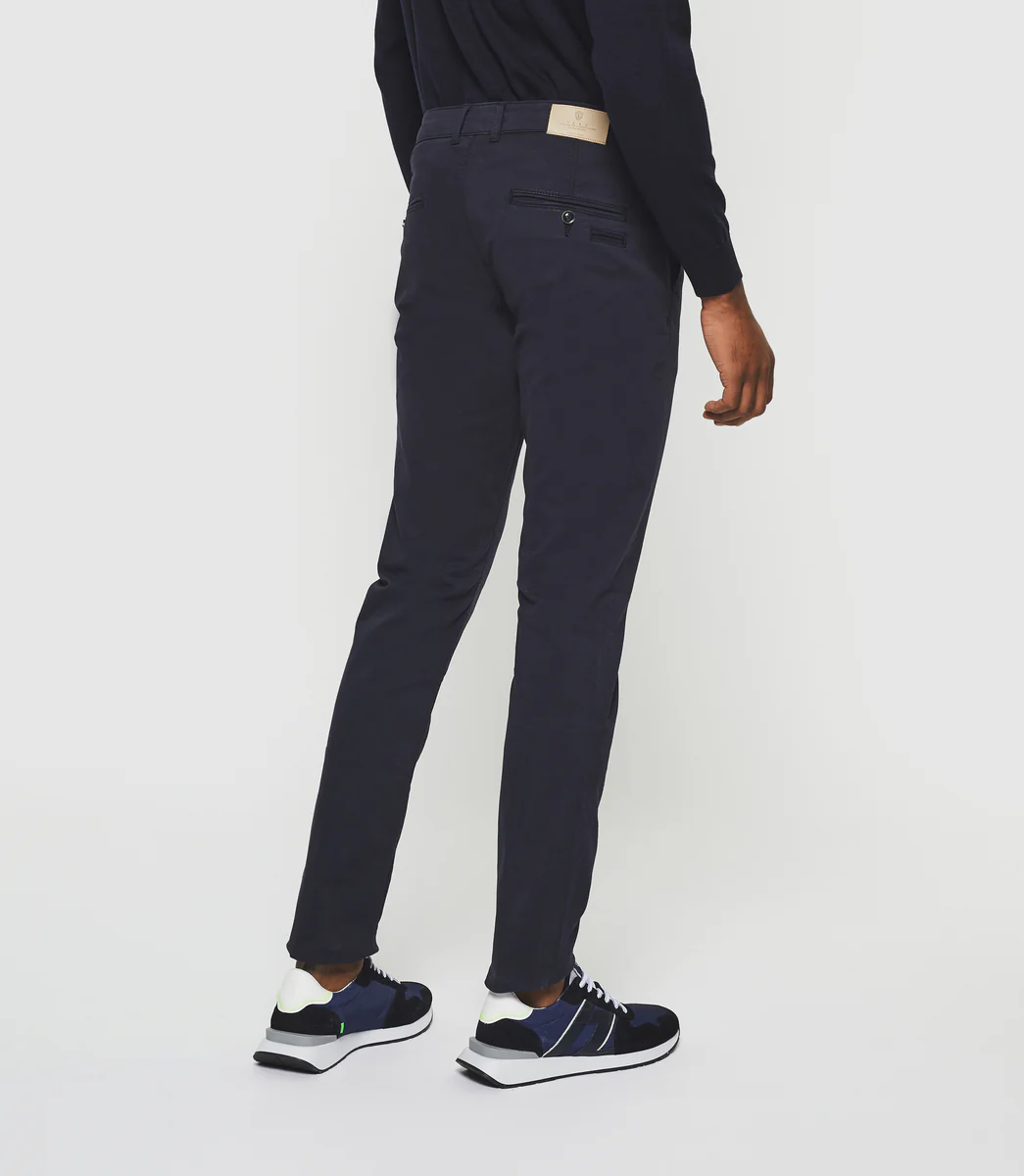 Pantalon slack slim marine 