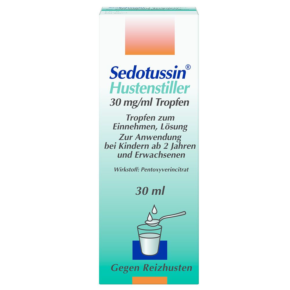 Sedotussin® Hustenstiller Tropfen – Arzneimittel gegen Reizhusten, mit dem Wirkstoff Pentoxyverin