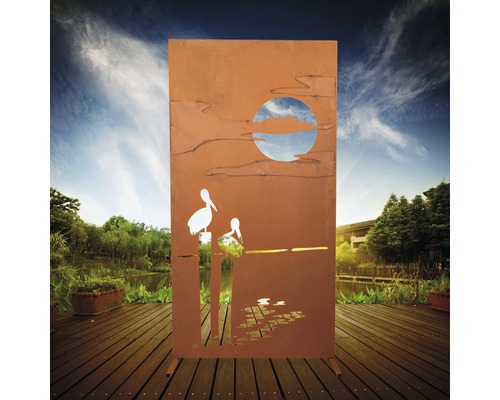 Privacyscherm zeezicht 95 x 185 cm, roest