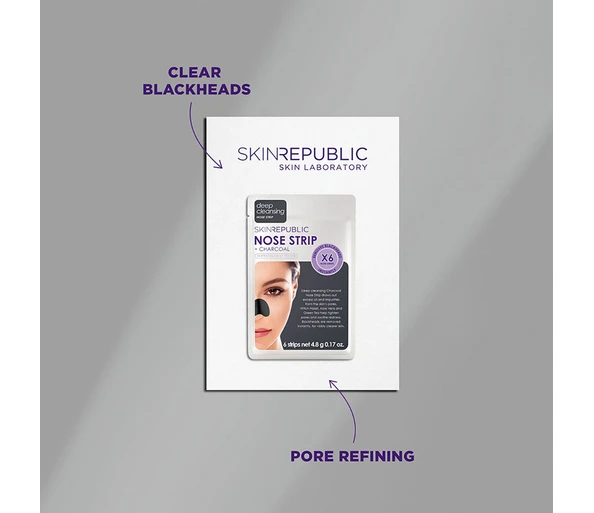 SKINREPUBLIC Charcoal Nose Strips 6 Stück