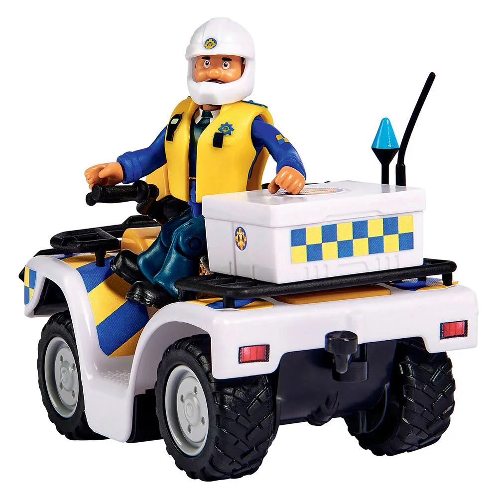 SAM LE POMPIER - QUAD POLICE - 1 FIGURINE MALCOM
