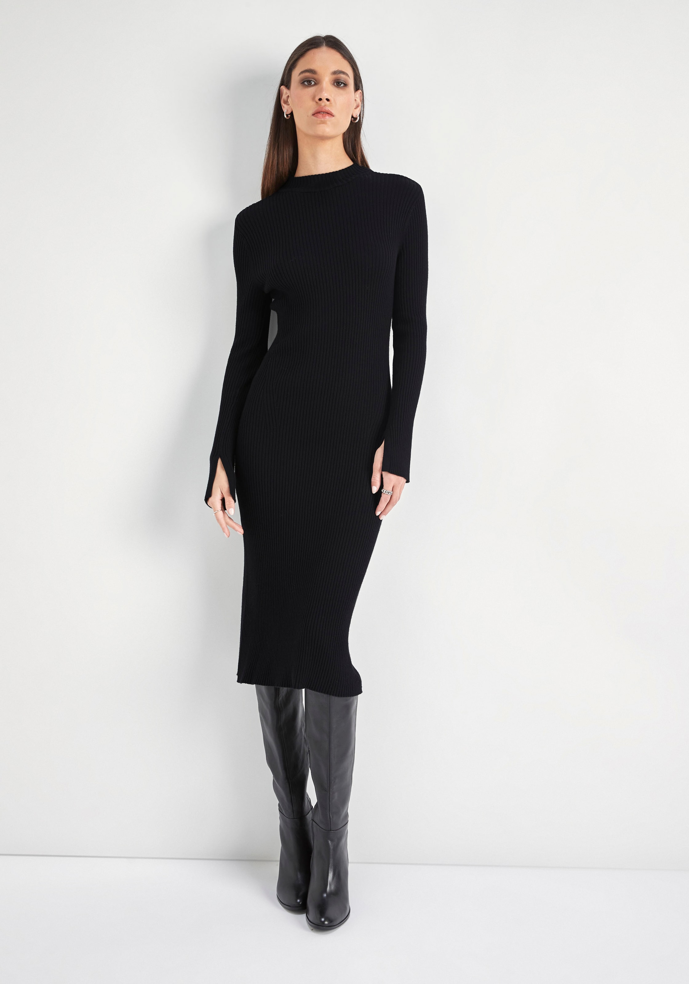 HECHTER PARIS Strickkleid mit Gehschlitz