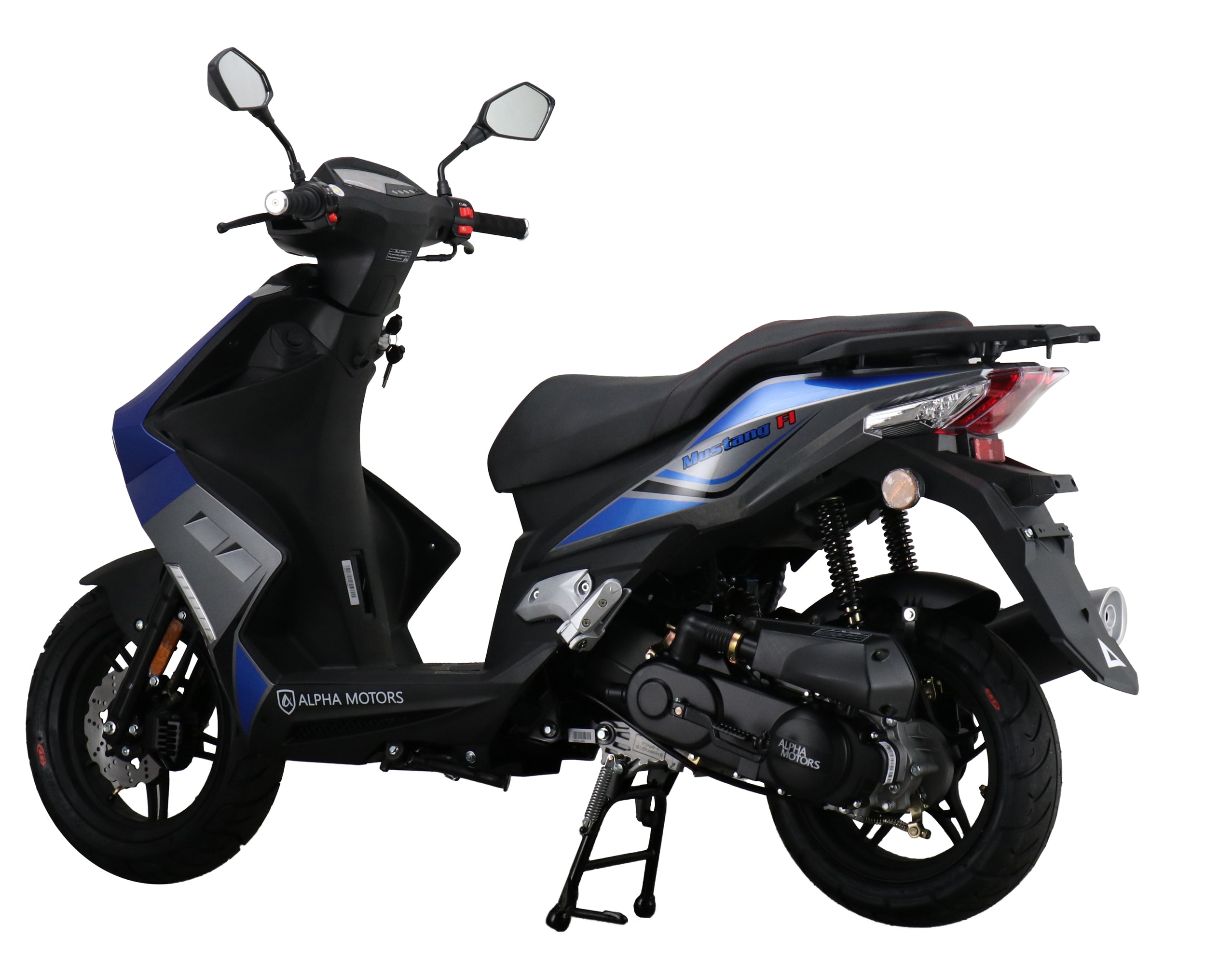 Alpha Motors Motorroller Mustang FI 50 ccm 45 kmh EURO 5 blau-grau