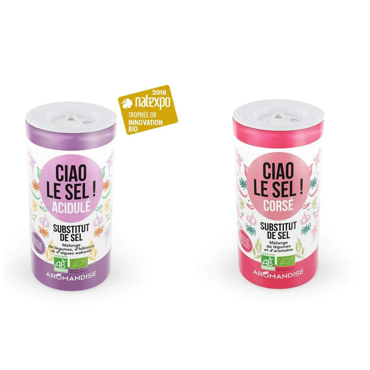 Duo de susbtituts de sel : Corsé et Acidulé Aromandise