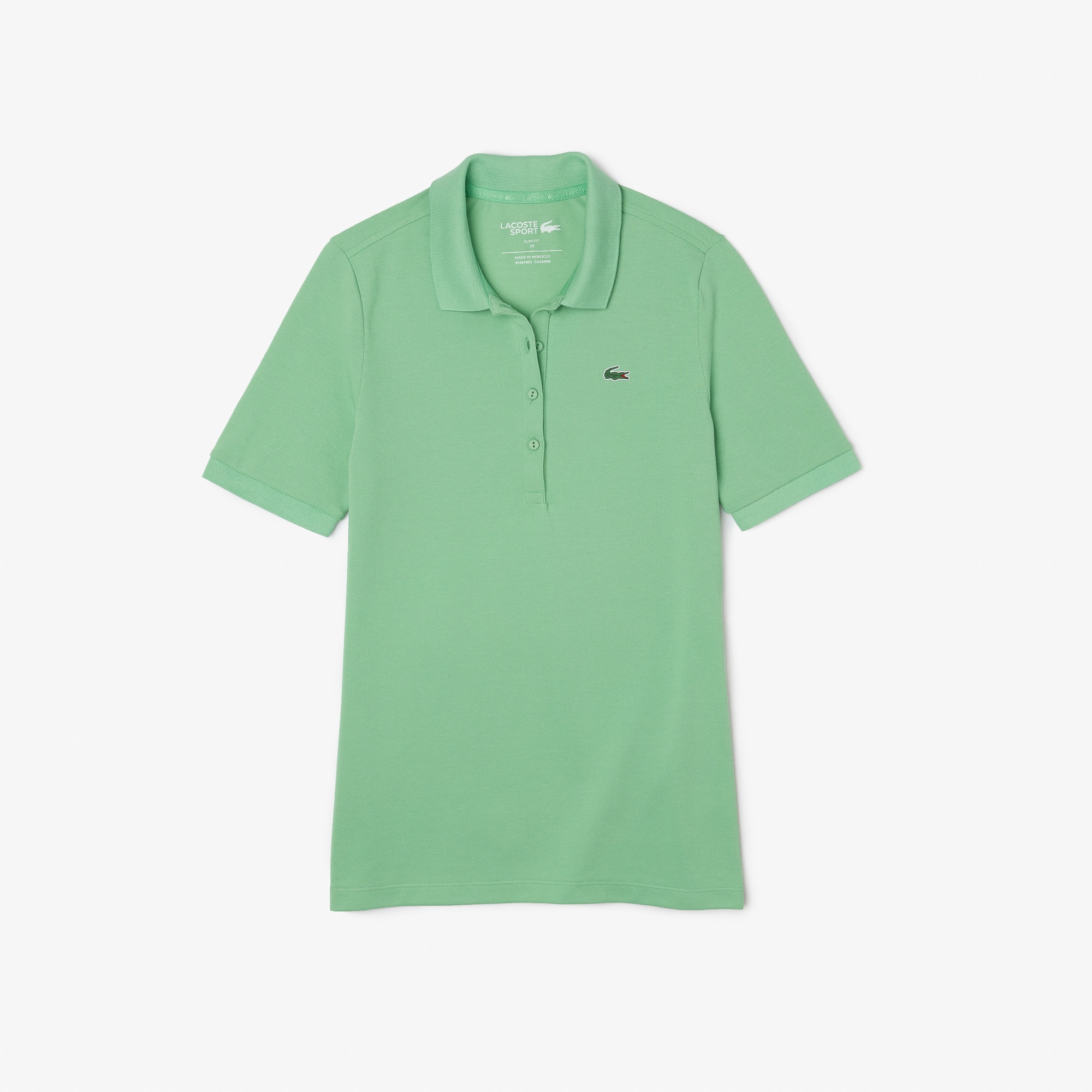 Polo femme slim fit Golf Lacoste SPORT ultra-dry en coton biologique Manches Courtes - Vert - Lacoste - Femme