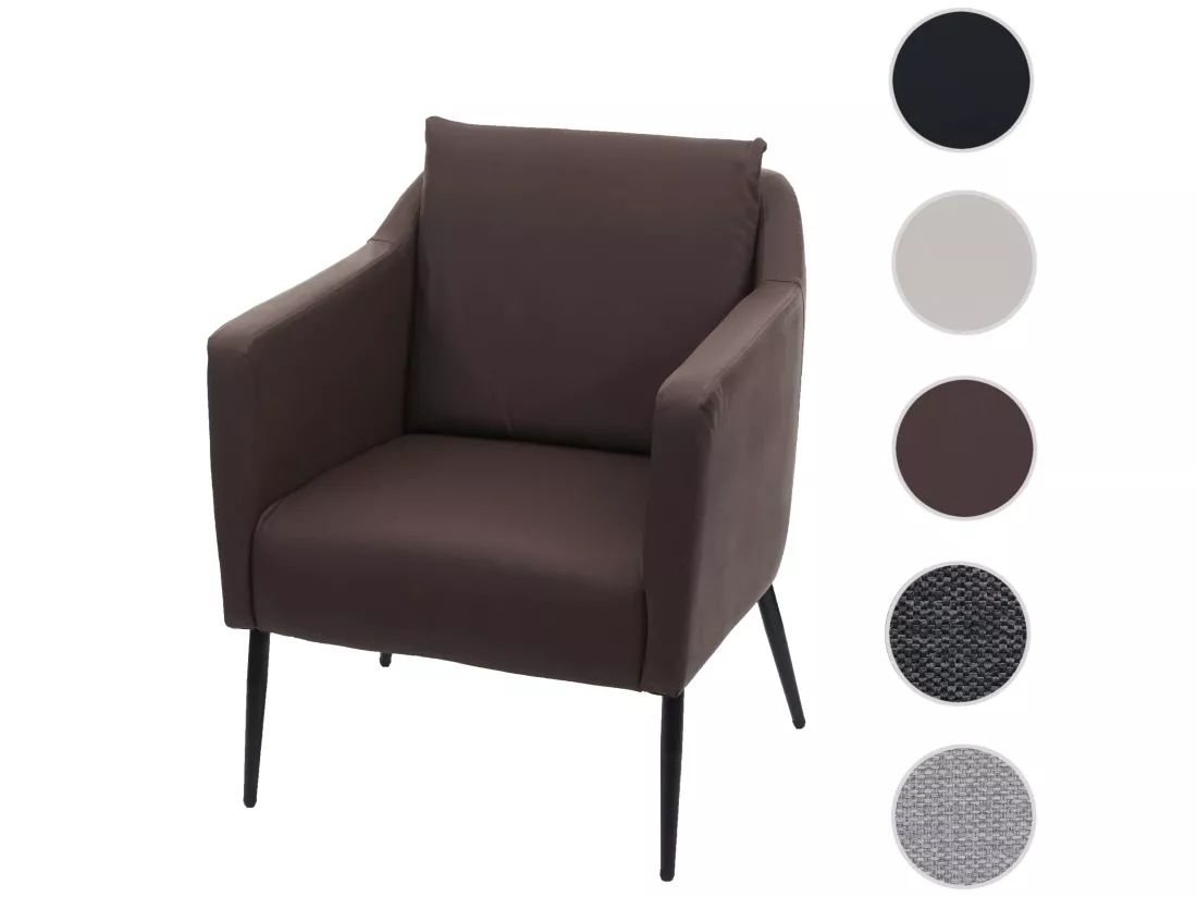 Fauteuil de relaxation MCW-H93a, similicuir marron