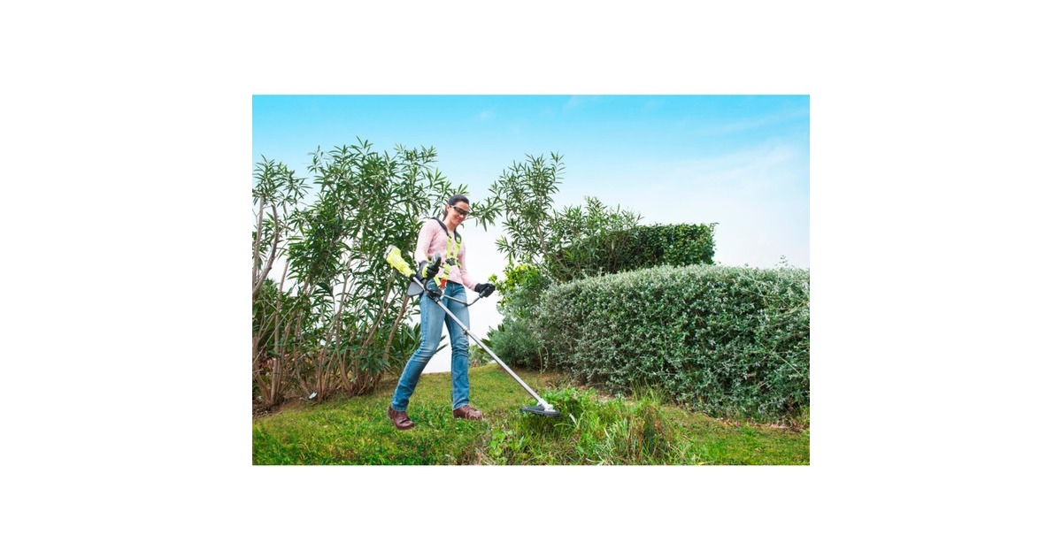 RyobiONE+ Bosmaaier met fietsstuur  (Groen/zwart, Accu meegeleverd)