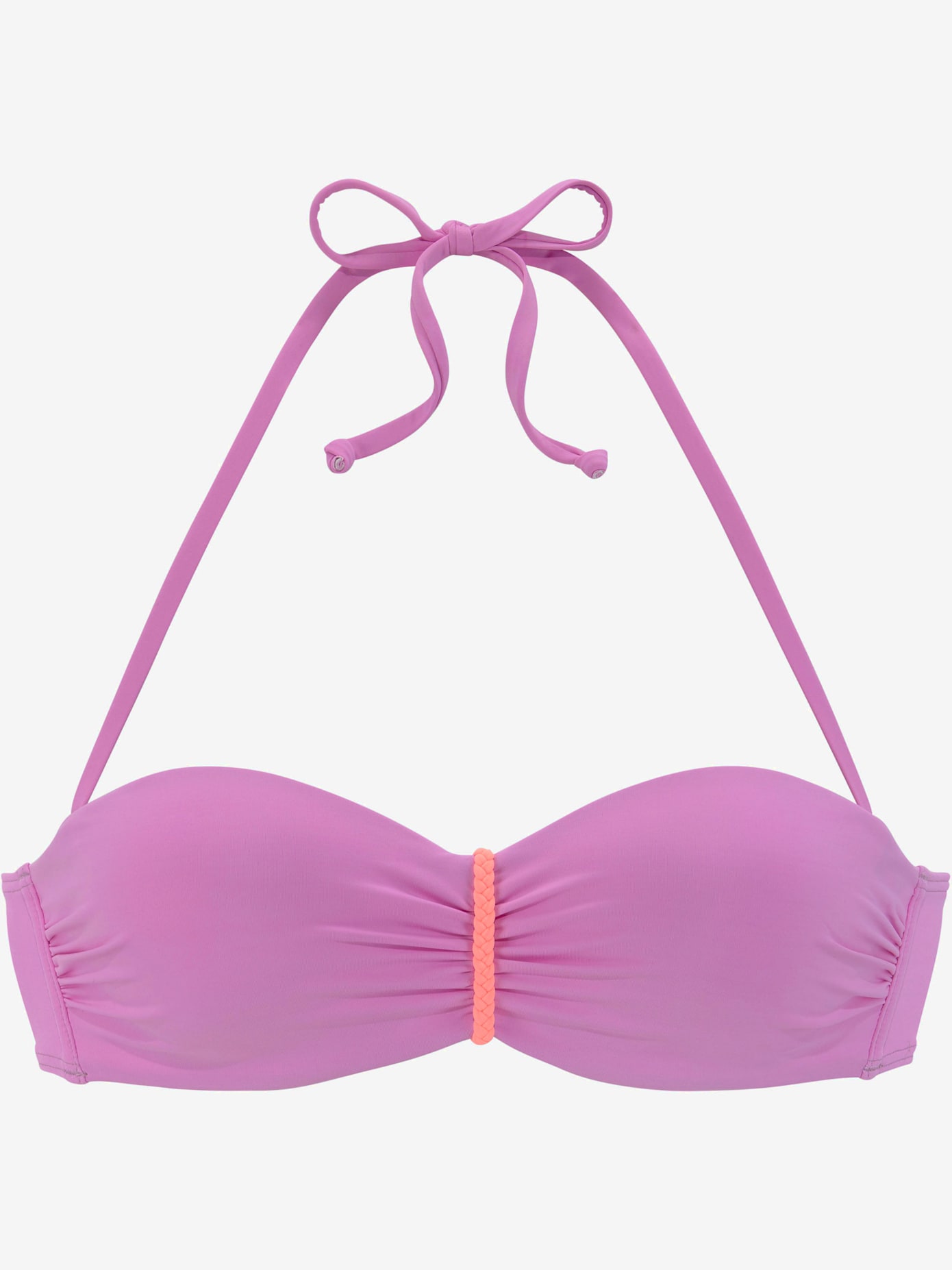 Haut de bikini bandeau à armatures design contrasté