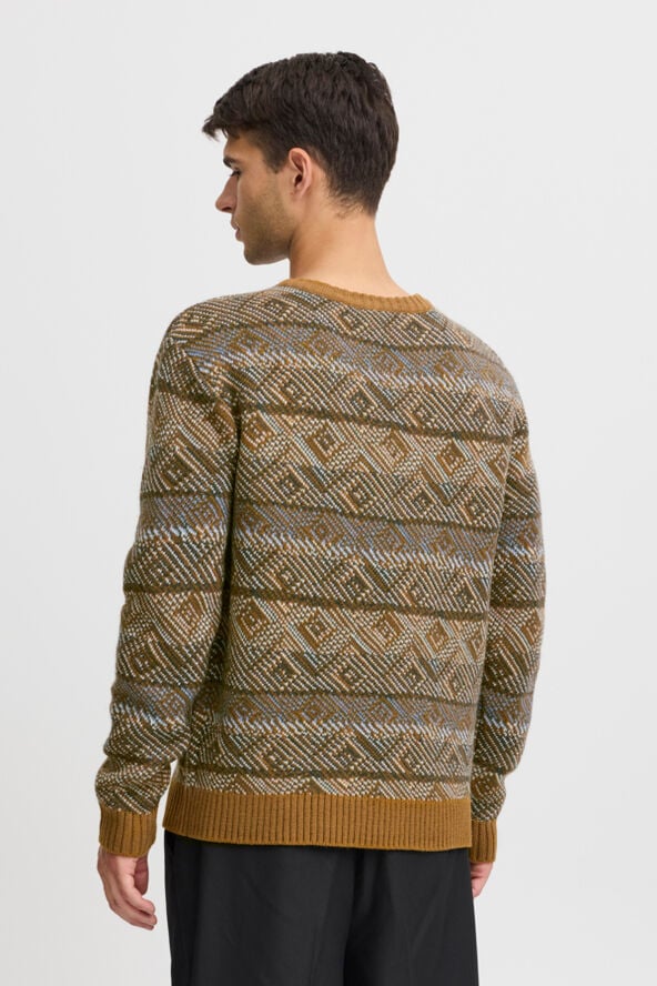 Casual Friday CFKLAES crew neck mulit knit Gothic olive