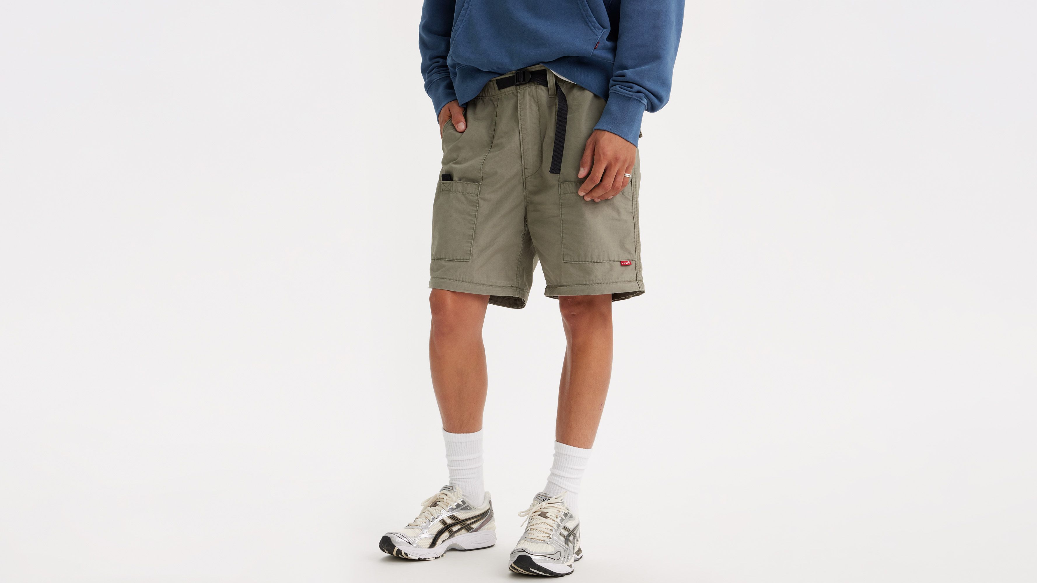 Pantalon utilitaire convertible en short - Smokey Olive Non-Stretch Ripstop - Gris