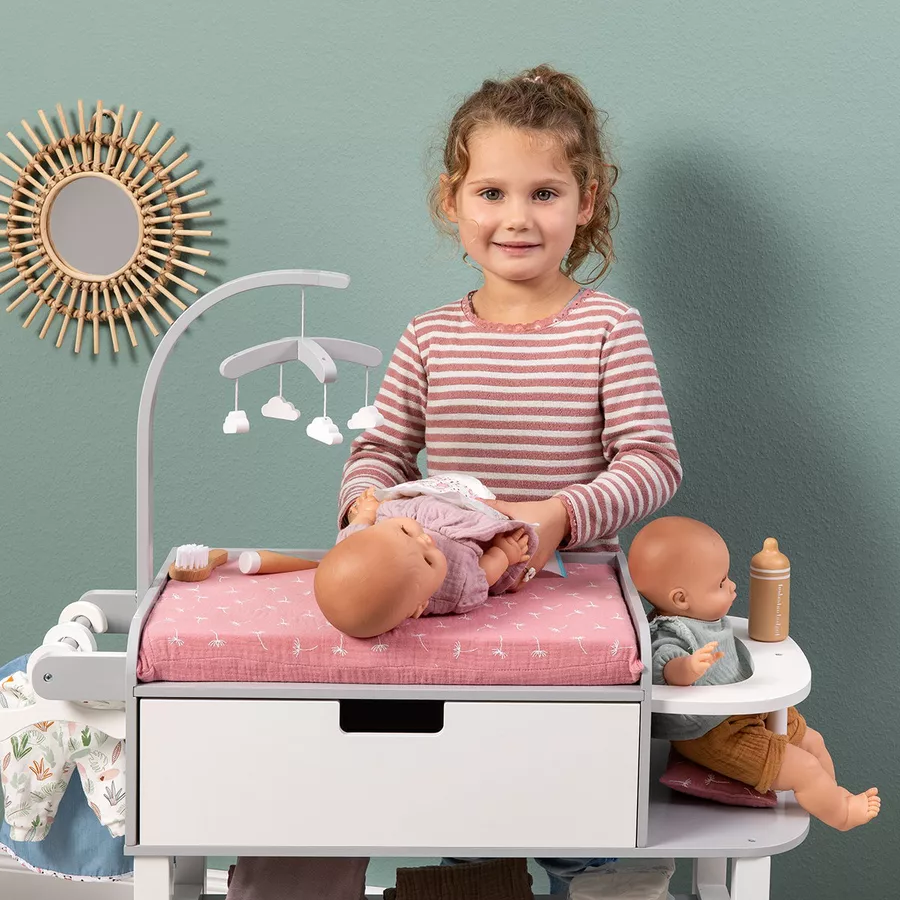MUSTERKIND® Puppen-Wickelkommode Viola grauweiß