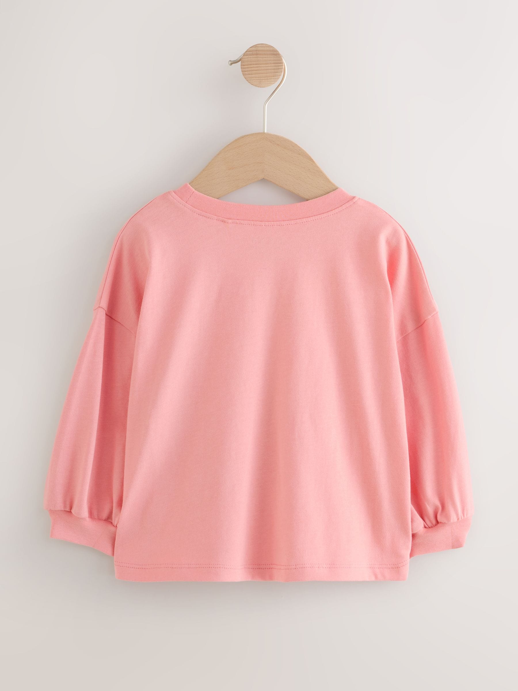 Roze met elfjes - T-shirt met lange mouwen (3 mnd-7 jr)