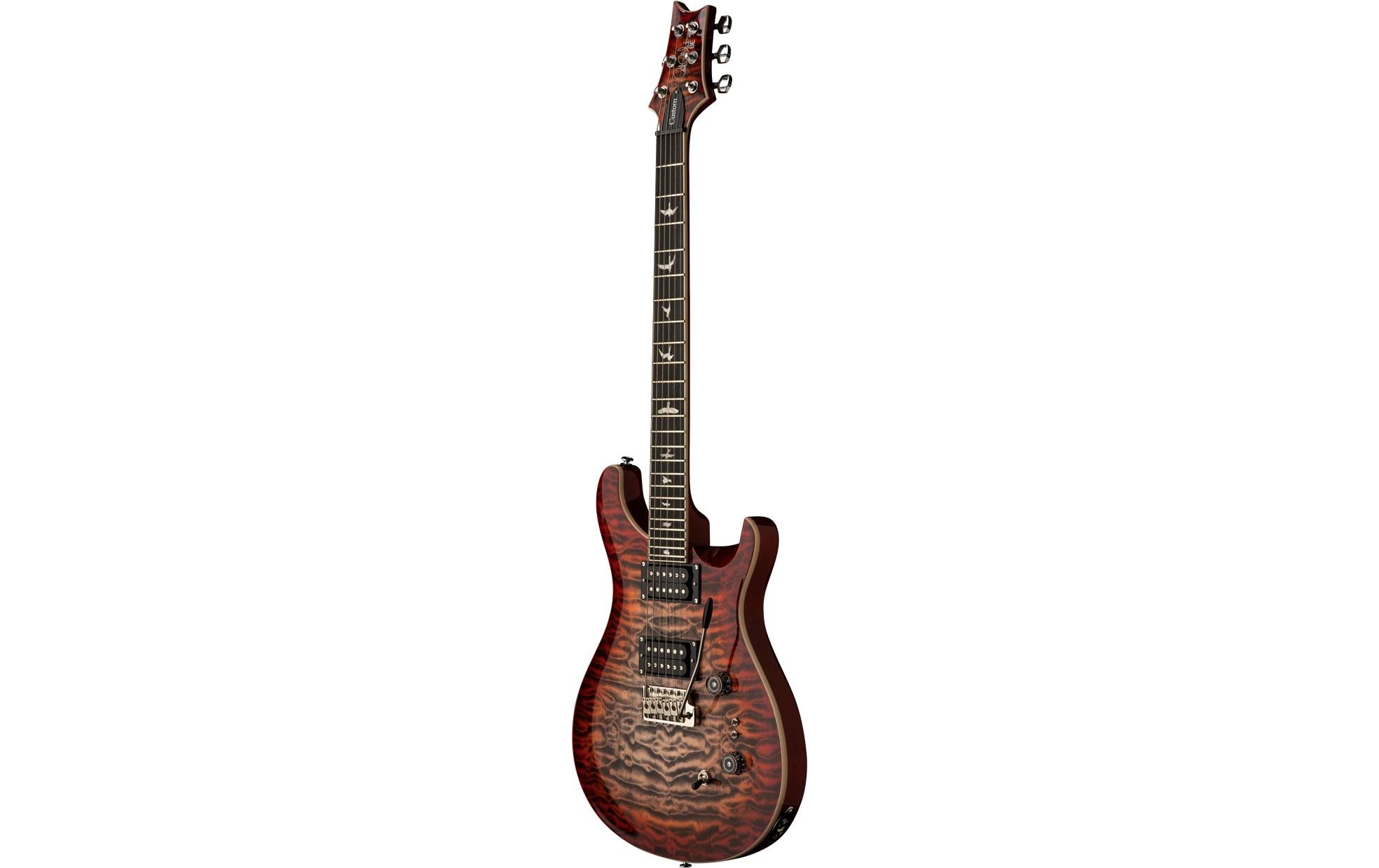 E-Gitarre SE Custom 24-08 Quilt Charcoal Cherry Burst<br>Gitarre mit Split Coil-Funktion
