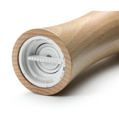 Pfeffermühle Buchenholz Keramikmahlwerk, Klein, Klar lackiert