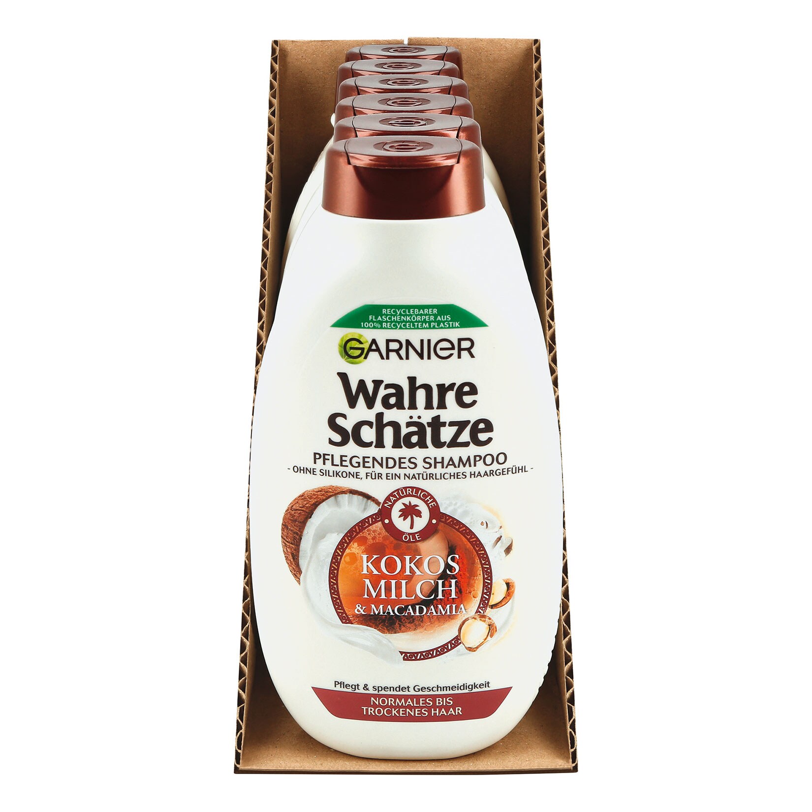 Garnier Wahre Schätze Shampoo Kokosmilch 250 ml, 6er Pack