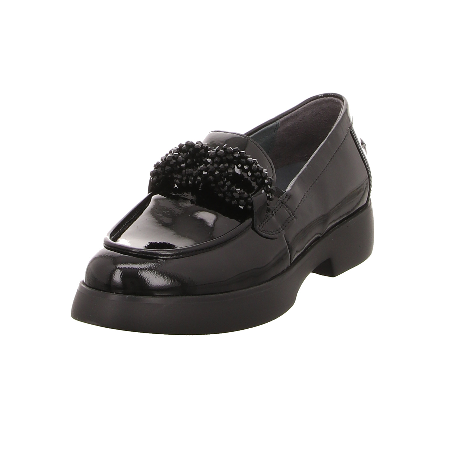 Waldläufer Slipper schwarz schwarz