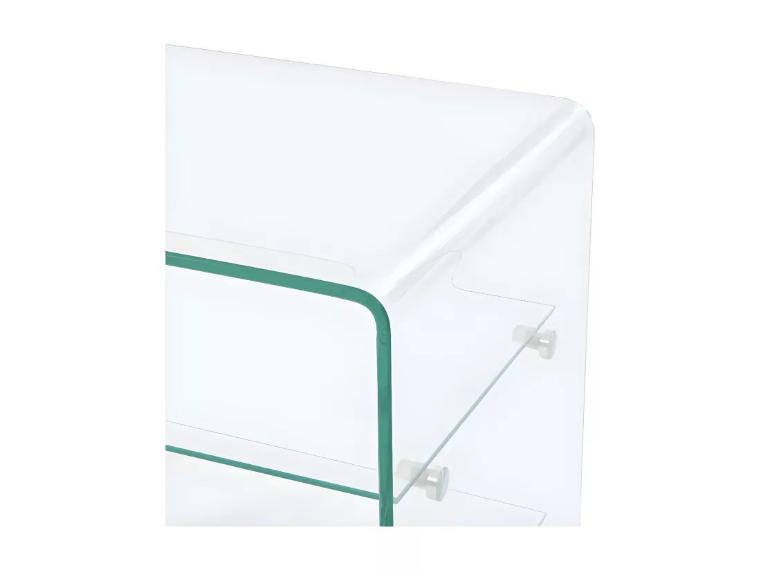 Rangement 3 plateaux verre trempé transparent Niu