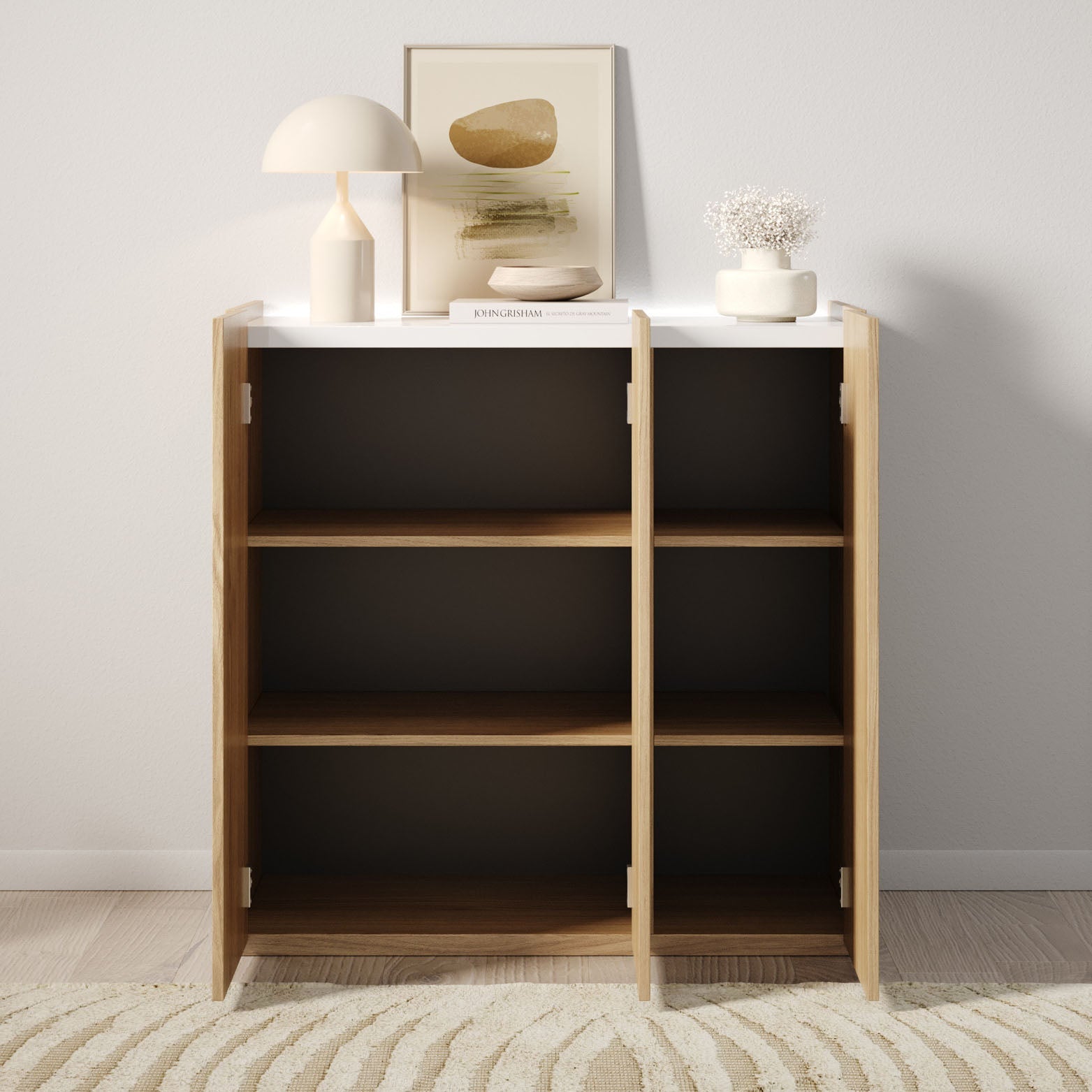 Meubella - Schoenenkast Encore - Eiken - 95 cm