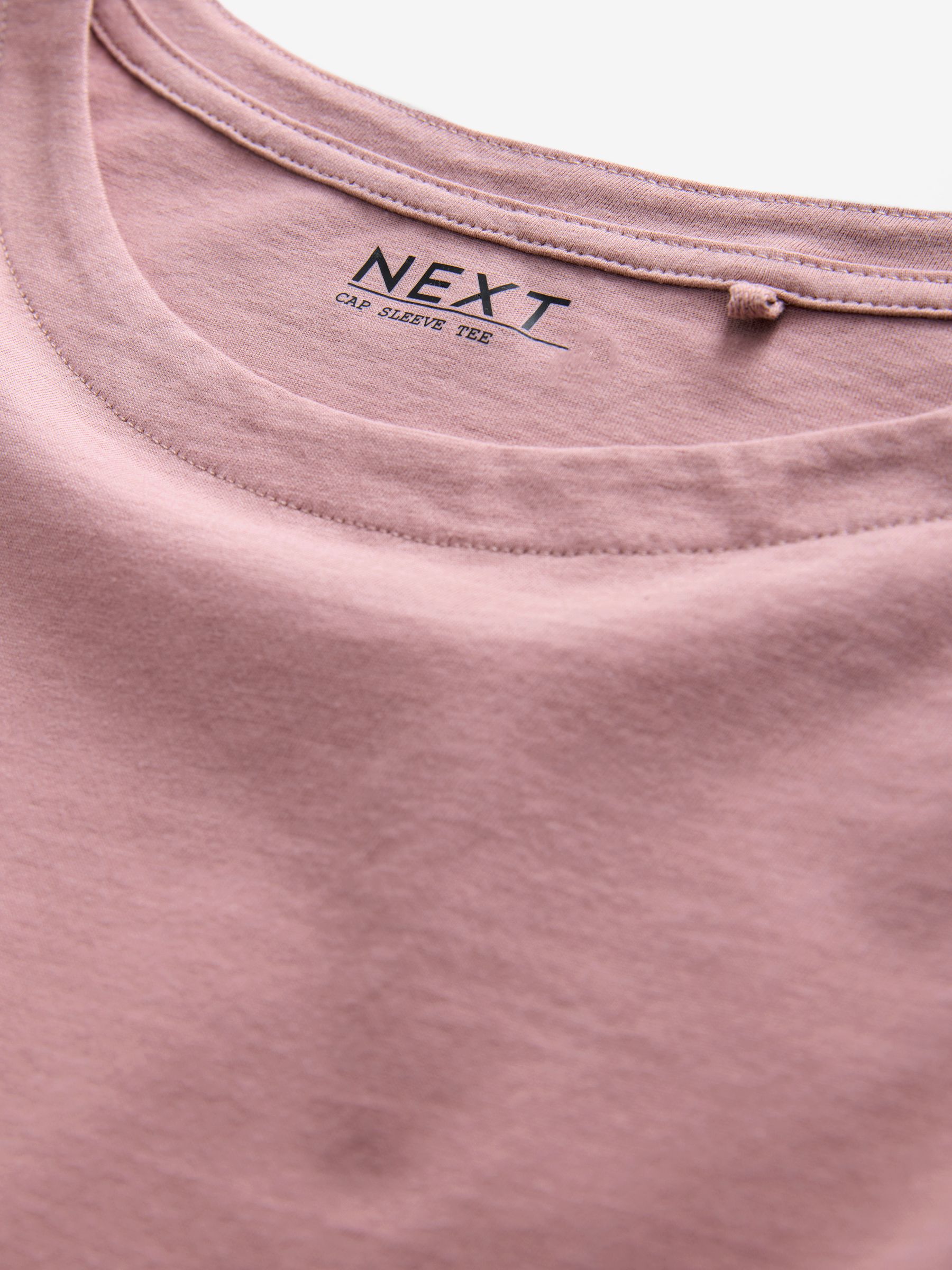 Mauve-paars - T-shirt met kapmouwtjes