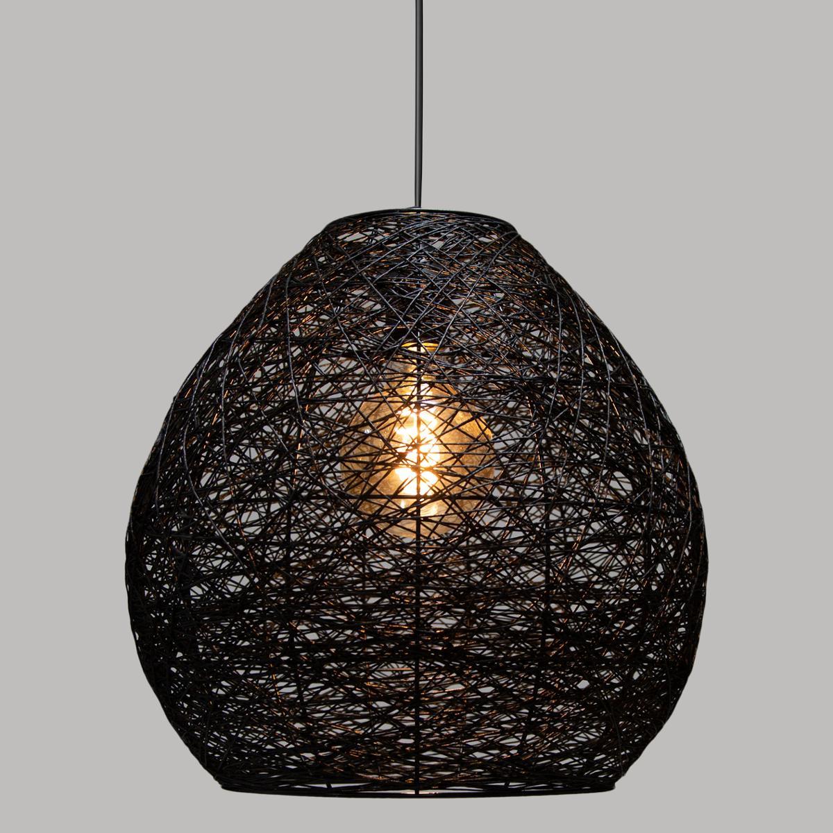 SUSPENSION PAPIER NOIR MONA D.34CM