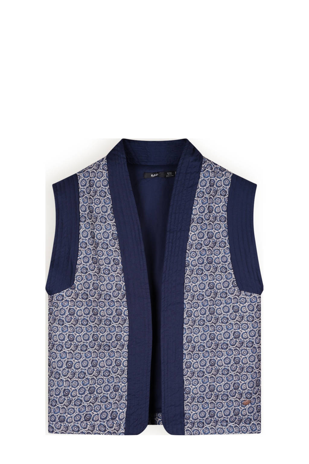 NoBell’ gebloemd gilet Kilias blauw