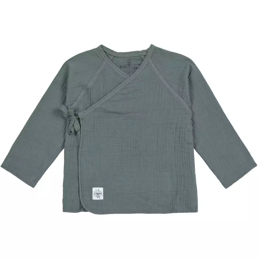 LÄSSIG Musselin Wickelshirt petrol green