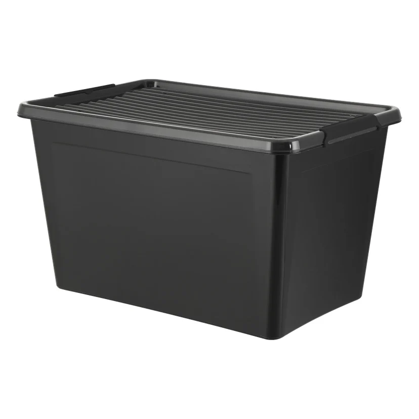 Oppbevaringsboks med lokk 60 l 58x39x34 cm