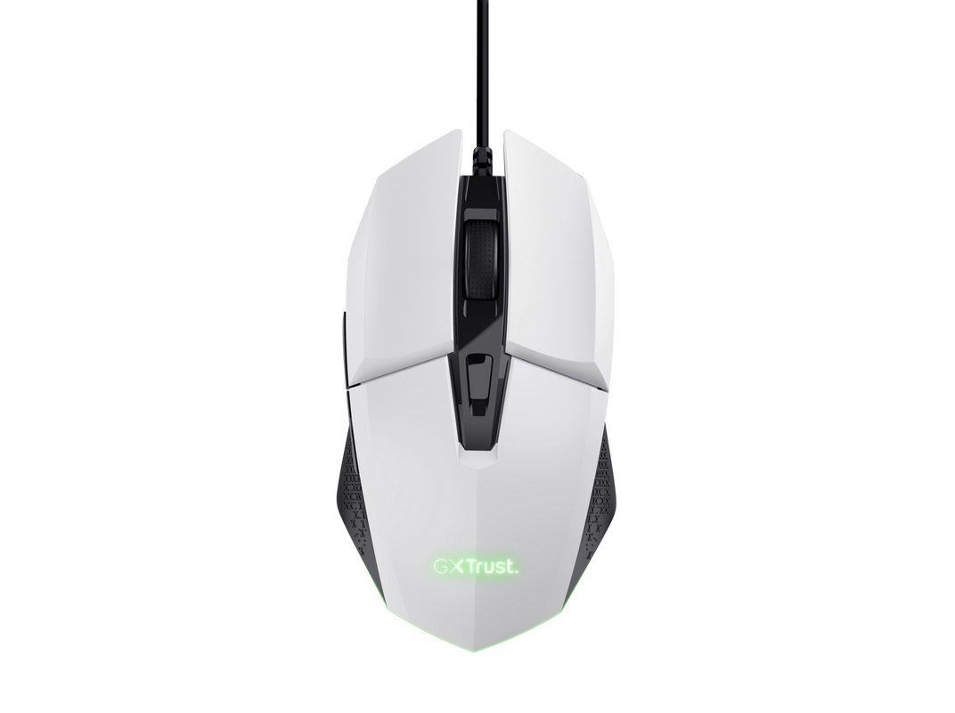 RATO GAMING C/ FIOS TRUST GXT109W BRANCO 6400 DPI
