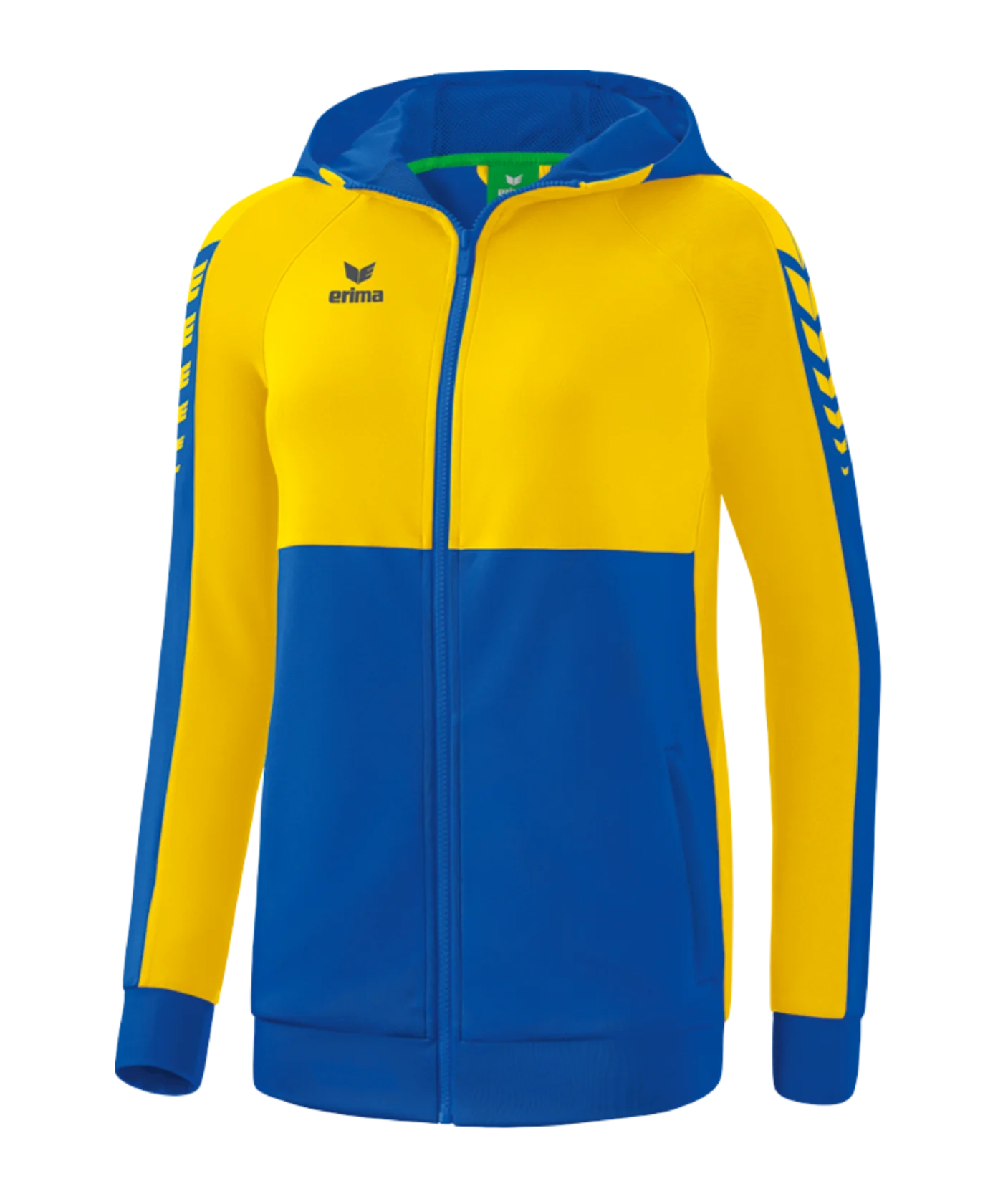Erima Six Wings Kapuzenjacke Damen Blau Gelb