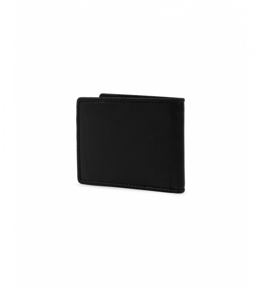 Carteira National Geographic Wind em couro, preta e amarela - 2x11x9cm -