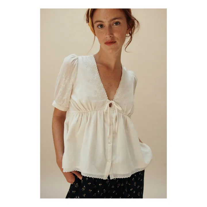 Emile et Ida Blouse Zorica Brodée - Collection Femme | Ecru