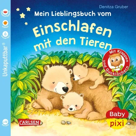 Carlsen Verlag Baby Pixi (unkaputtbar) 96: Mein Lieblingsbuch vom Einschlafen mit den Tieren