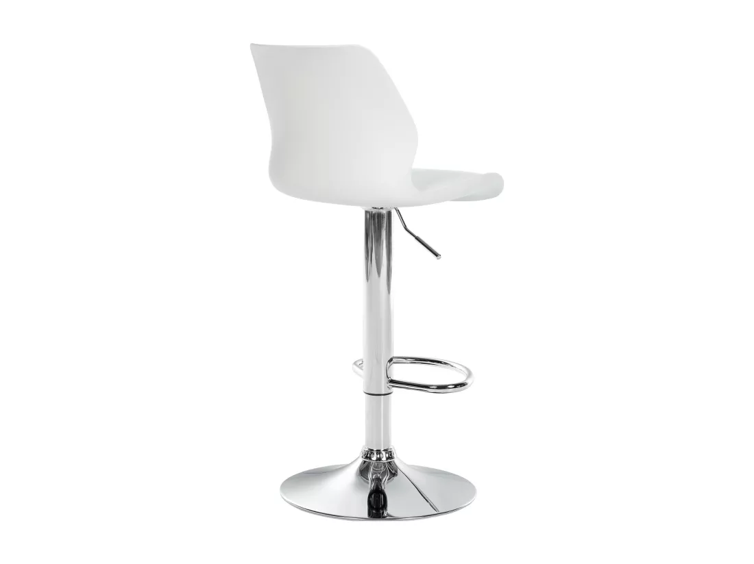 Lot de 2 Tabouret de bar - Plastique - Blanc - Gilbert