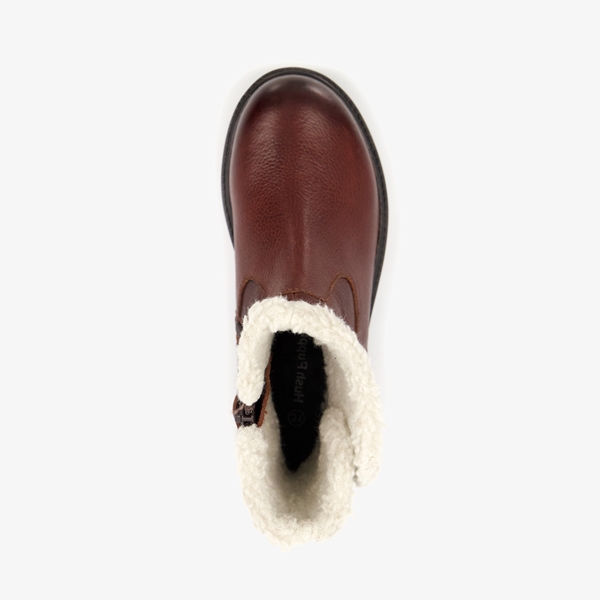 Hush Puppies gevoerde leren meisjes enkellaarsjes