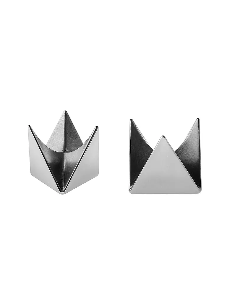 ALESSI Eierbecher 2-er Roost  4,5cm silber