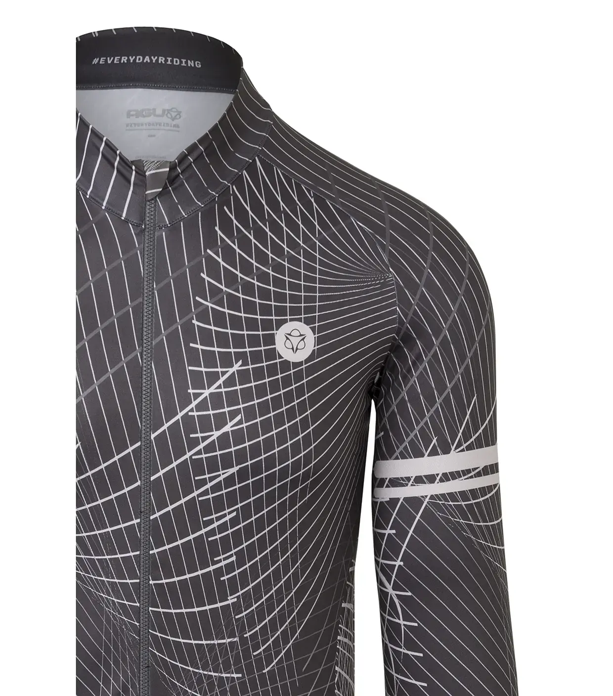 AGU Nocturnal Lines Performance Fietsshirt Lange Mouwen Grijs Heren