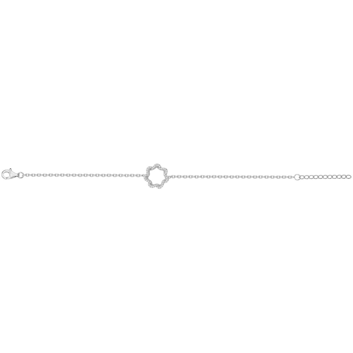 Bracelet en Argent avec oxyde de zirconium blanc