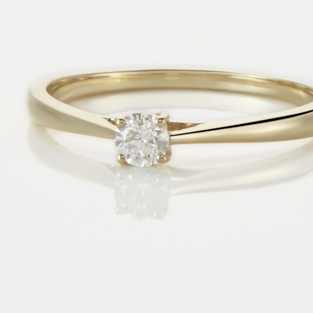 Bague Solitaire Or Jaune Aphrodite Diamant