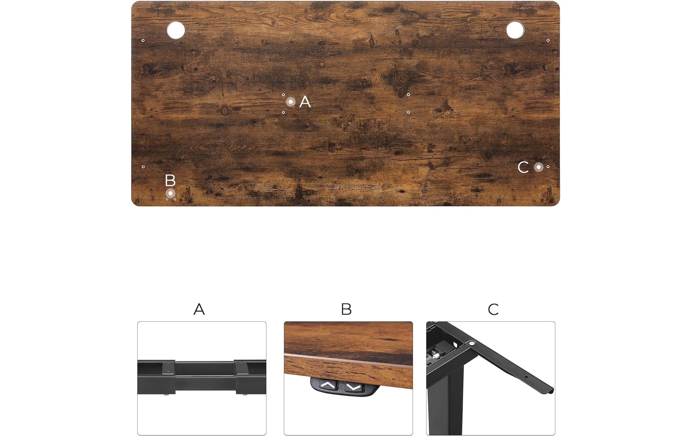 Tischplatte 140 x 70 x 1.8 cm, VintagebraunMDF-Tischplatte