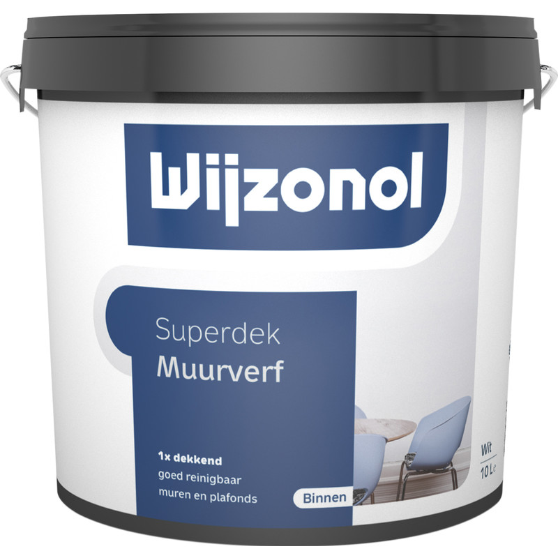 Wijzonol Superdek muurverf extra dekkend mat 10L wit*