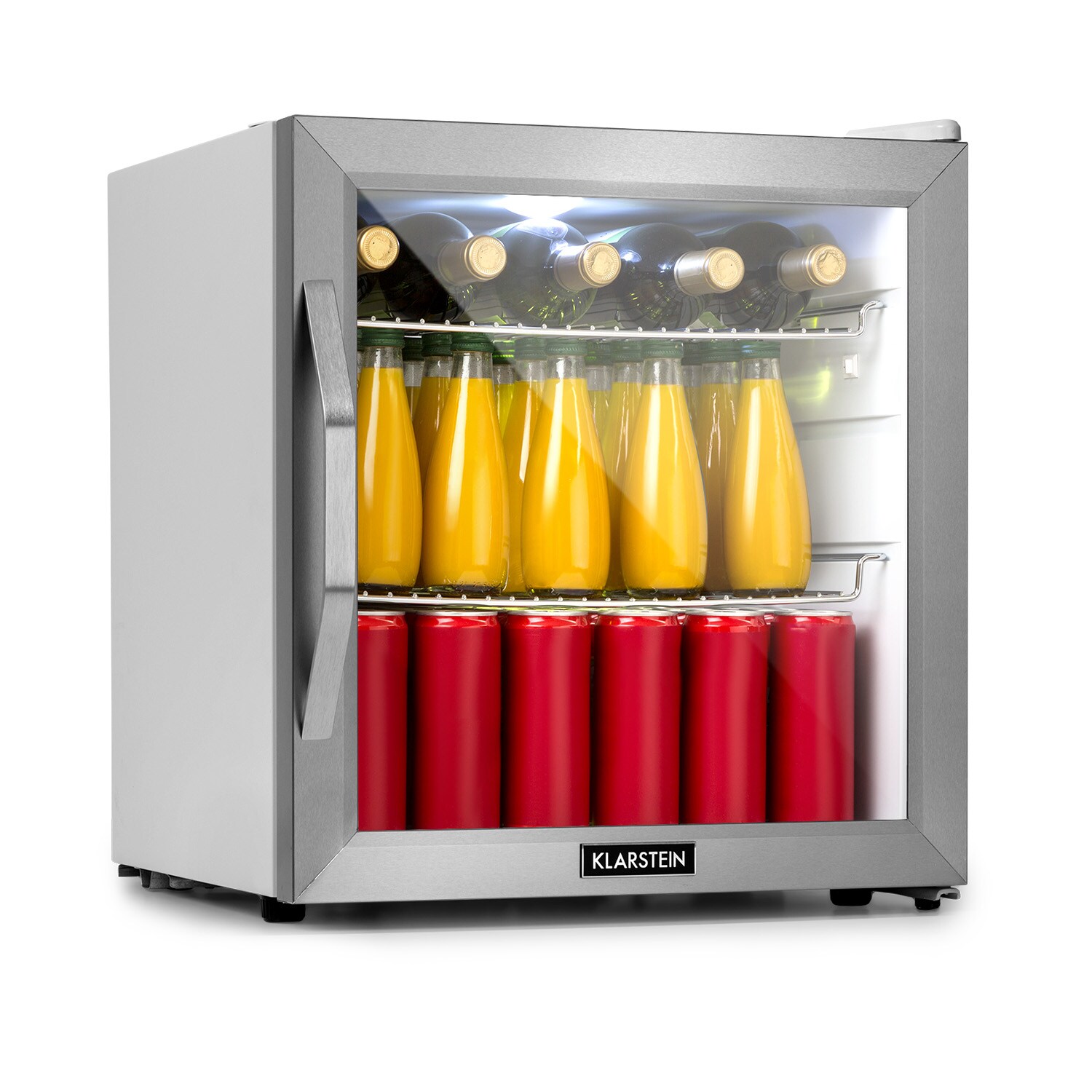 Beersafe L Crystal White Kühlschrank 47 Ltr 2 Böden Glastür Edelstahl