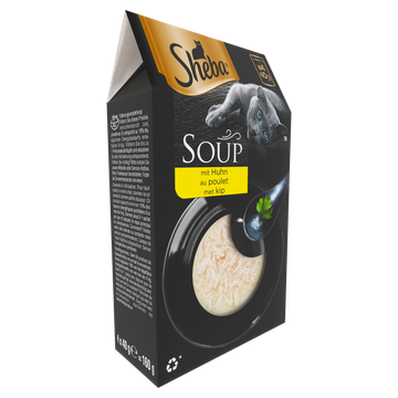 Sheba Soup Kip Kattenvoer 4 x 40 g
