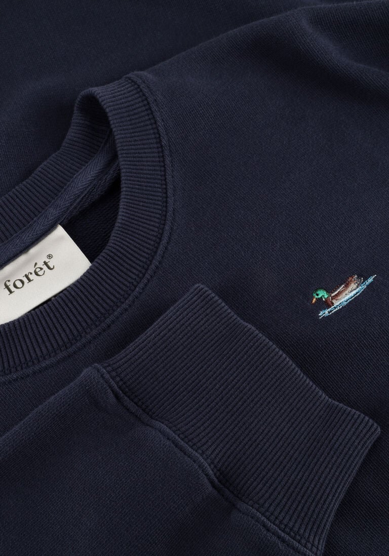 donkerblauwe forét sweater duck sweatshirt