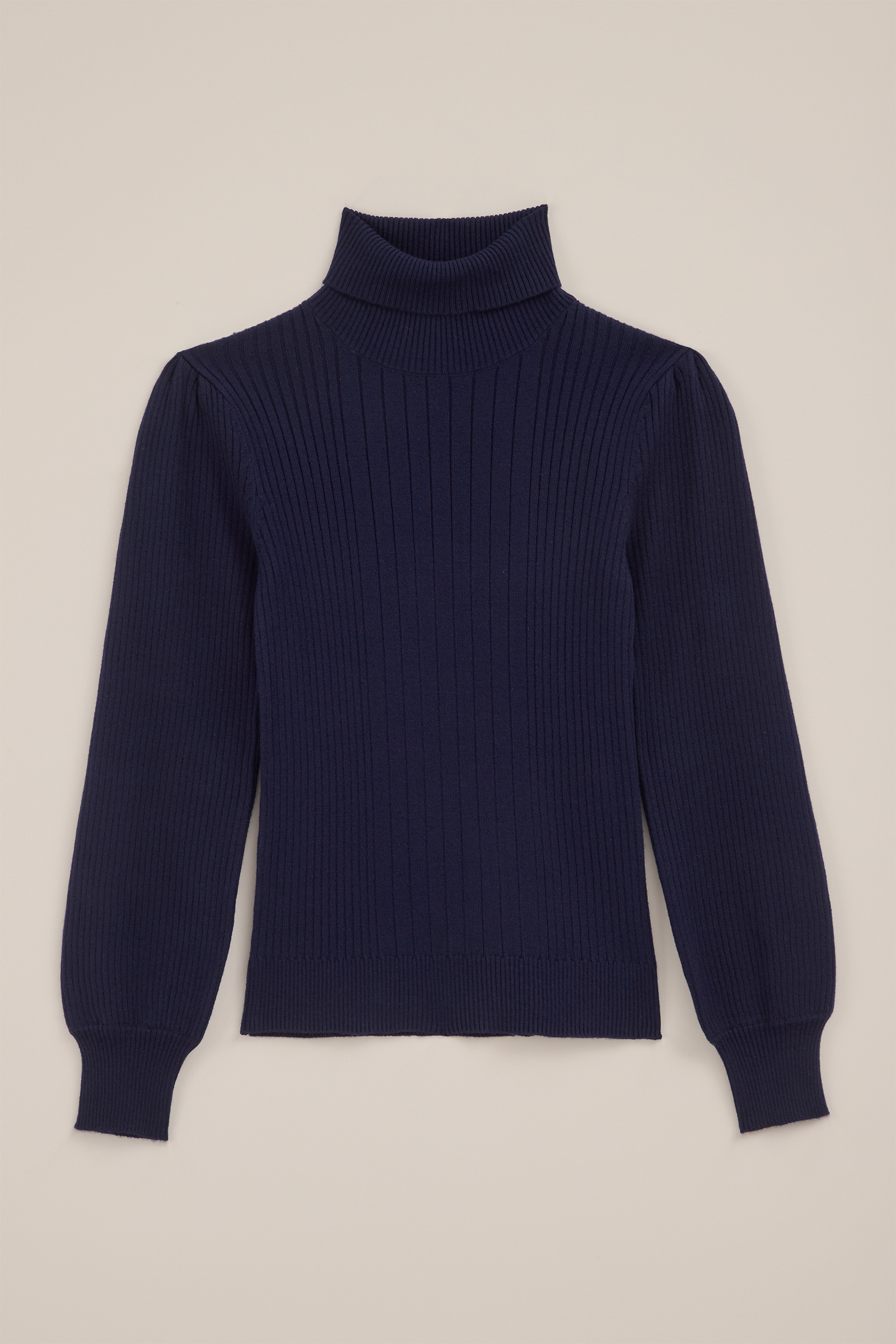 Meisjes coltrui met van ribstof WE Fashion Donkerblauw